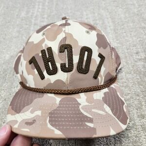 Paramount Outdoors Local Duck Camo Snapback Hat Brown Tan Rope Trucker Cap Mens